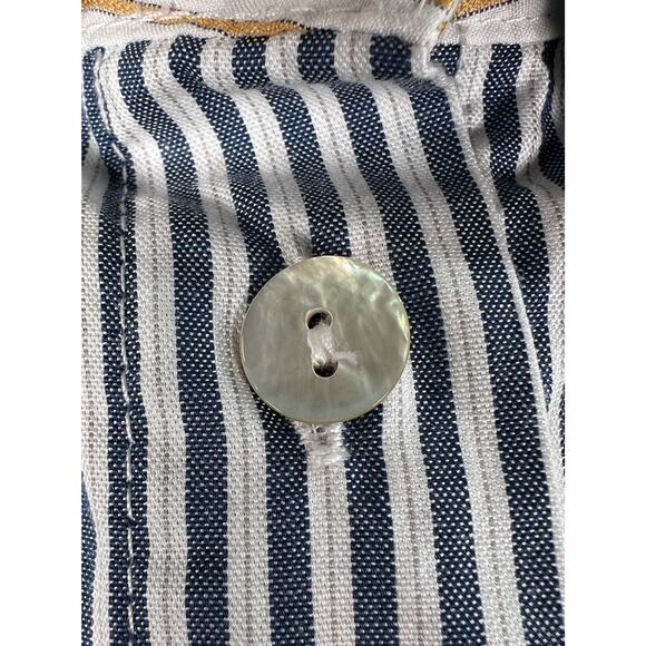 Matthildur Midi Shirt Long Tunic Dress Size 4 Large Striped Lagenlook Artsy - Picture 4 of 13